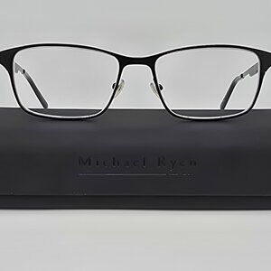 Michael Ryen MR-306 Black Teal Titanium Eyeglasses Frame w/ Flexhinge and Case